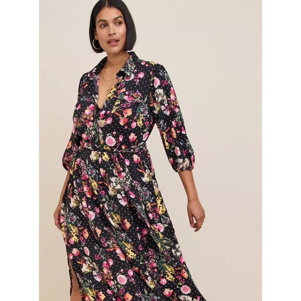 Torrid Size Size 2X Tea Length Shirt Dress L17